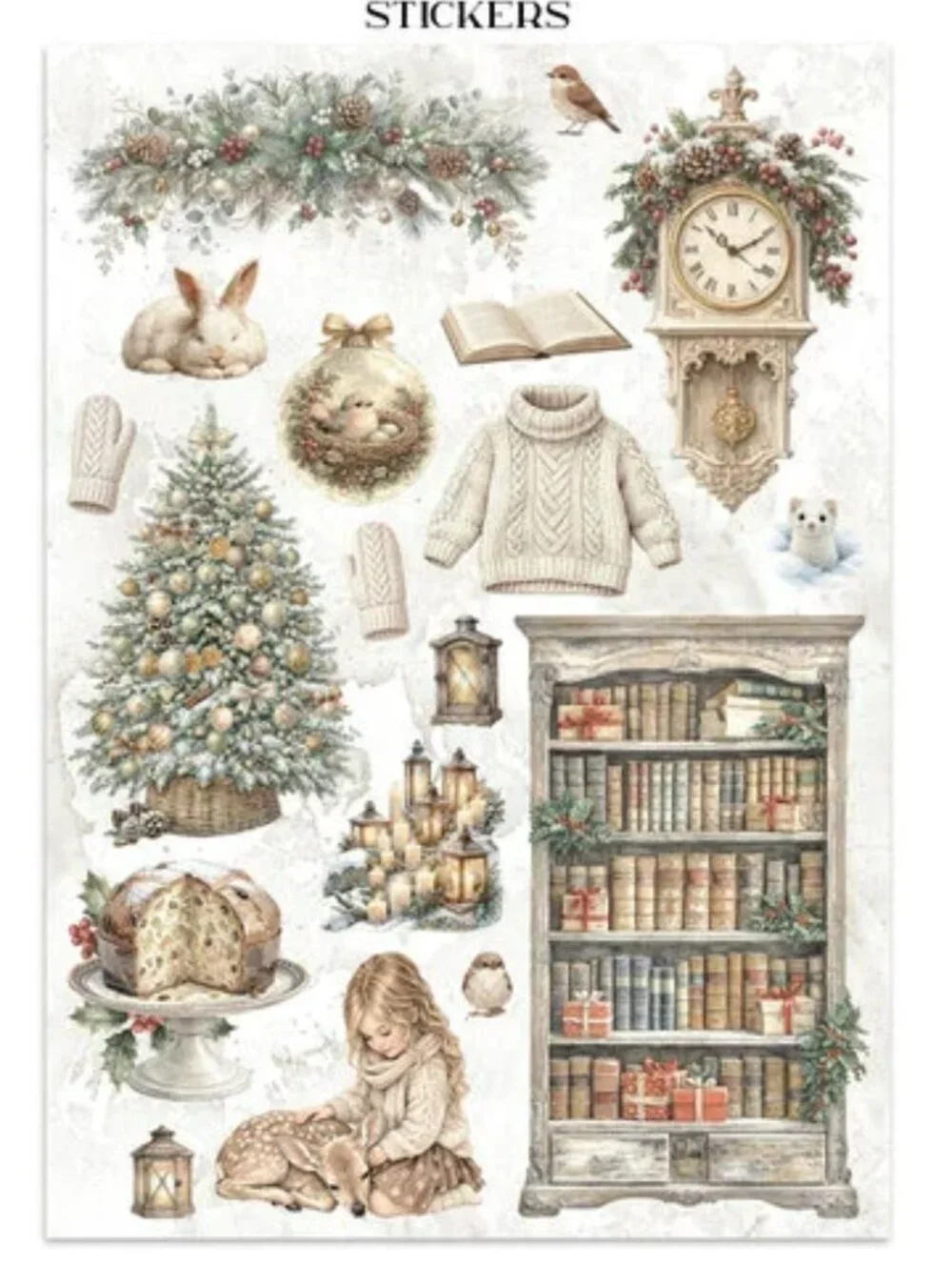 Stamperia White Christmas Collection Junk Journal Book NWT New Release